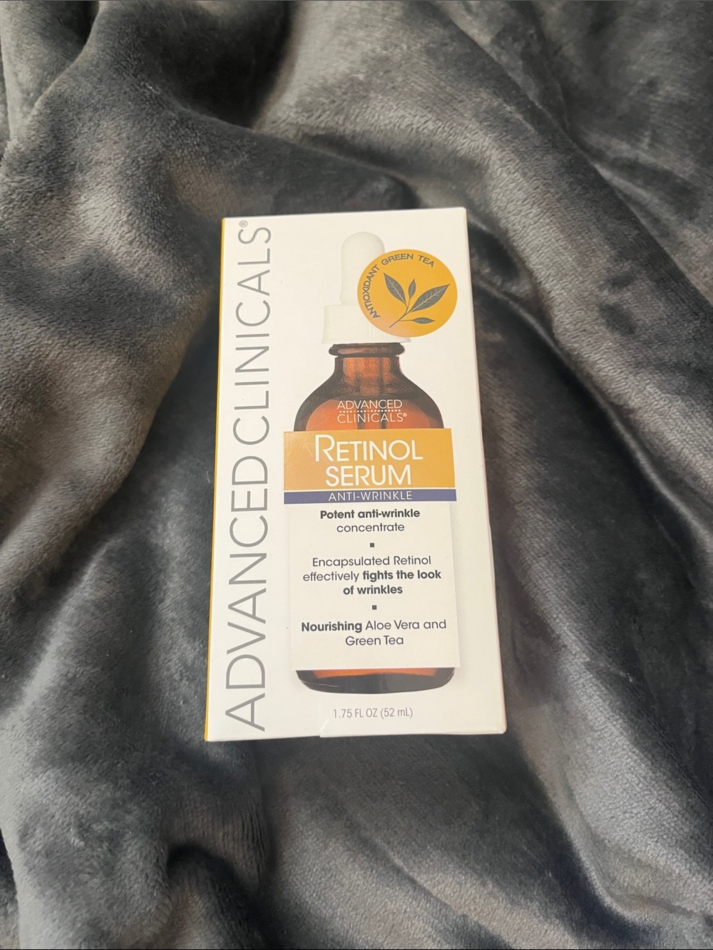 Advanced Clinicals Retinol Serum — White & Orange Packaging